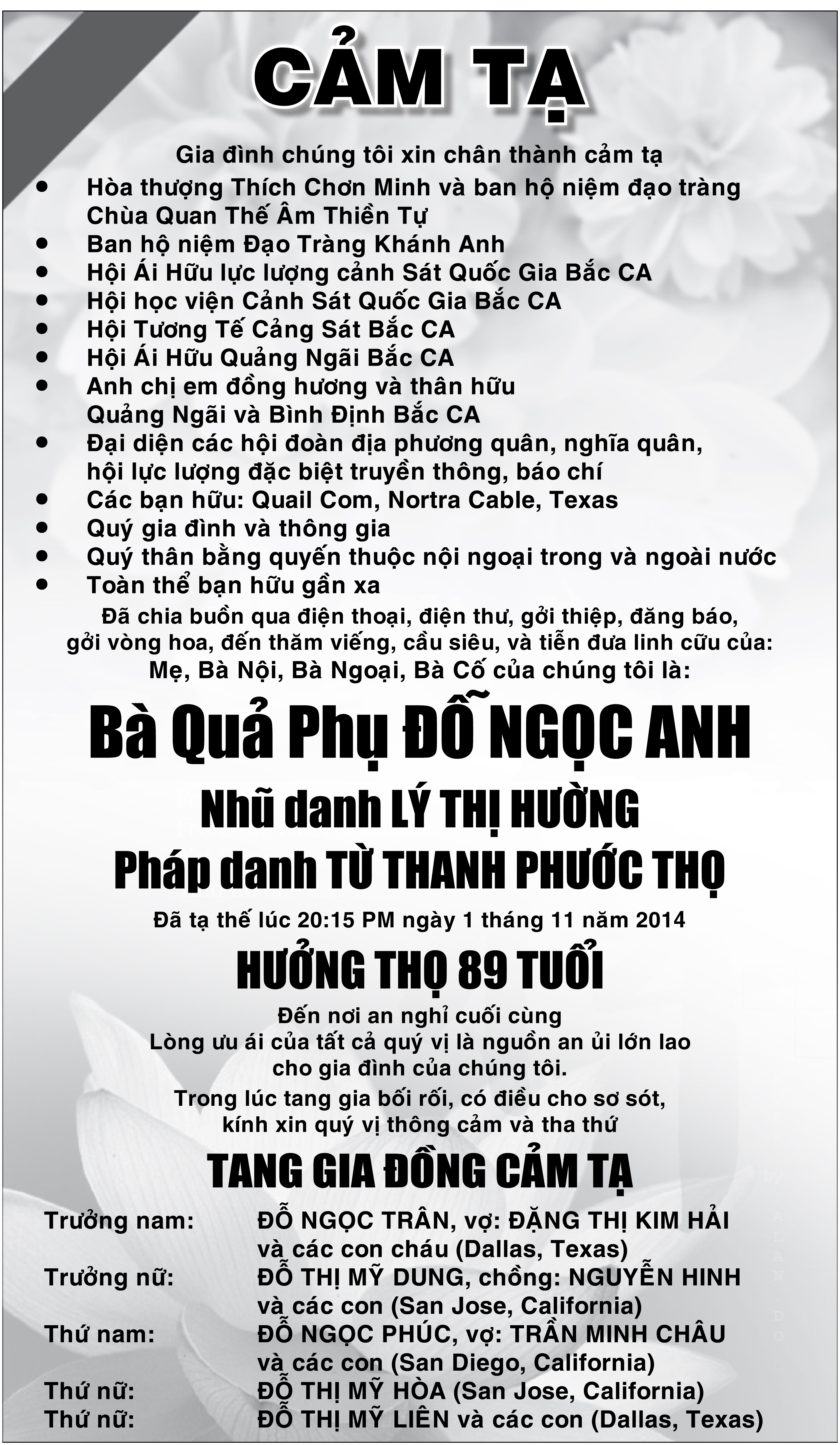 Cam Ta Ba Qua Phu Do Ngoc Anh