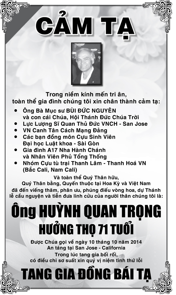 Cam Ta Ong Huynh Quan Trong