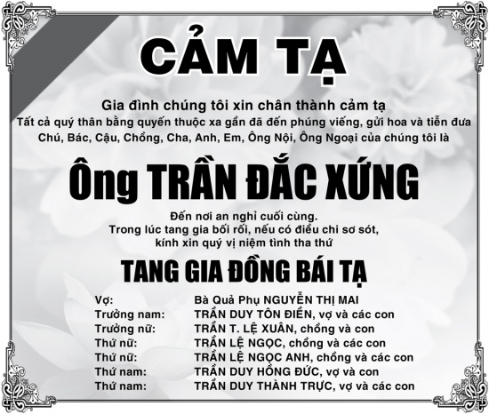 Cam Ta Ong Tran Dac Xung