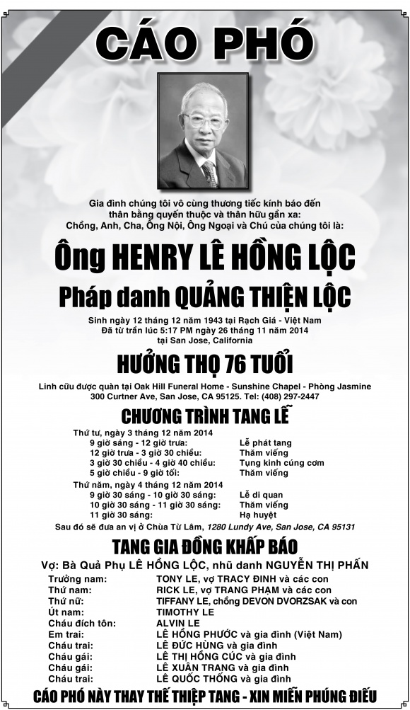 Cao Pho Ong Le Hong Loc
