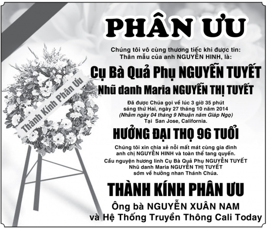 Phan Uu Ba Ng Thi Tuyet (Chu Nam)