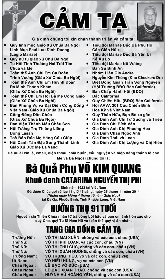 Cam ta Ba Qua Phu Vo Kim Quang
