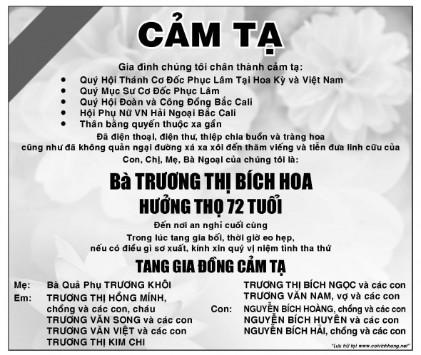 Cam Ta Ba Truong Thi Bich Hoa
