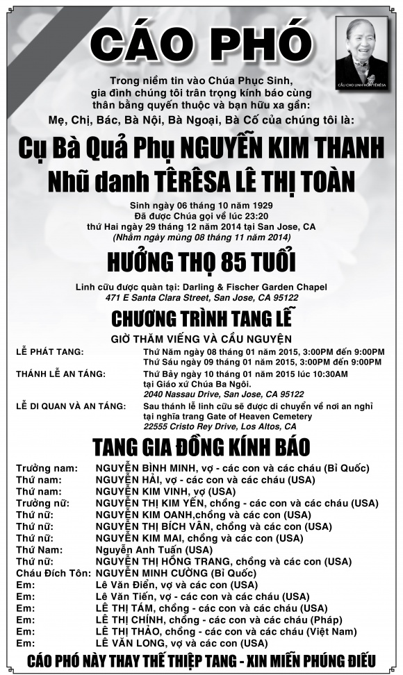 Cao Pho Cu Ba Nguyen Kim Thanh