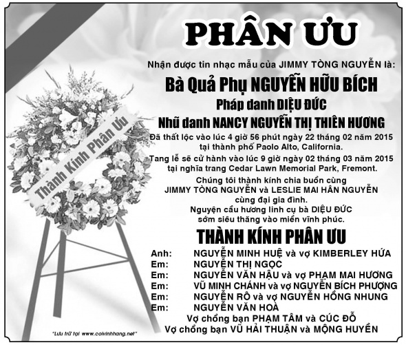 Phan Uu Ba Qua Phu Nguyen Huu Bich