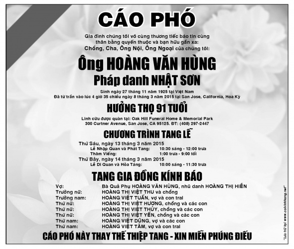 Cao Pho Ong Hoang Van Hung