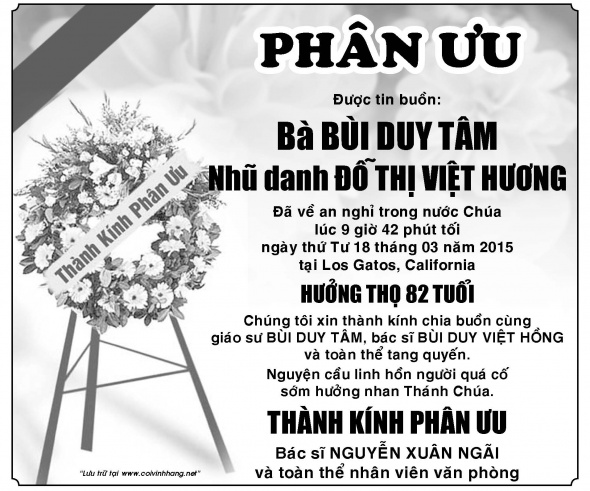Phan Uu Ba Do Thi Viet Huong (Bsi Ngai)