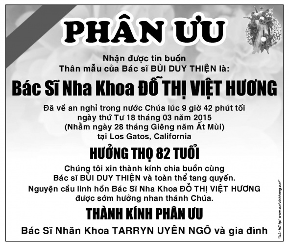 Phan Uu Ba Do Thi Viet Huong (Dr-Uyen Ngo)