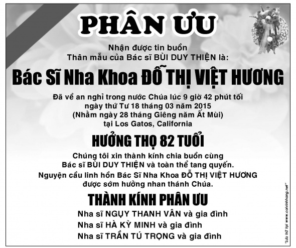 Phan Uu Ba Do Thi Viet Huong (Tu Trong)
