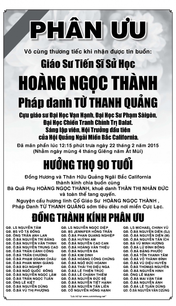 Phan Uu Ong Hoang Ngoc Thanh (Than Huu)