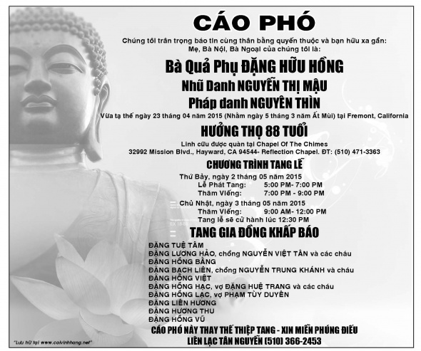 Cao Pho Ba Qua Phu Dang Huu Hong