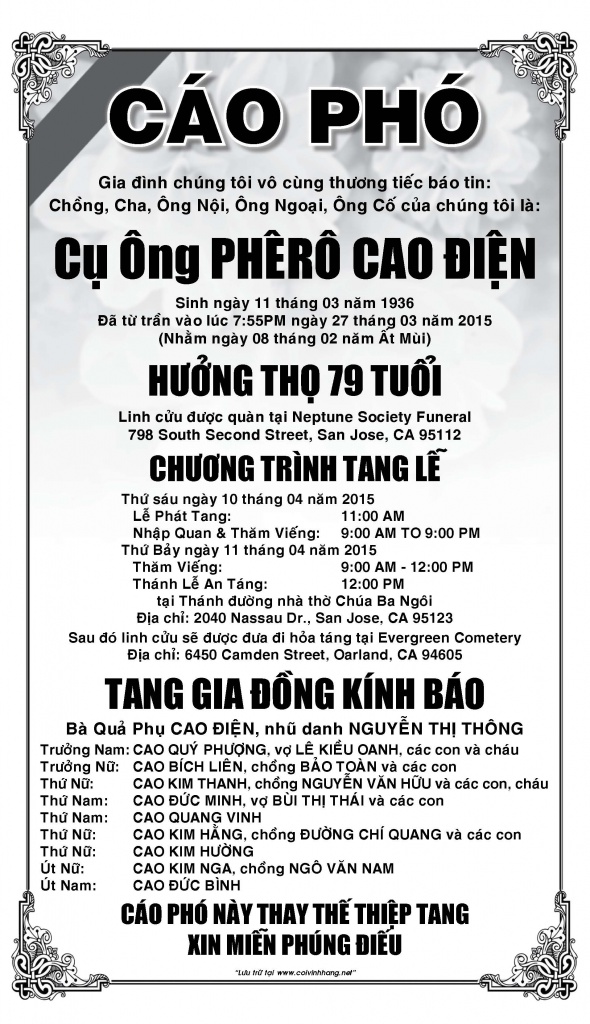 Cao Pho Ong Phero Cao Dien