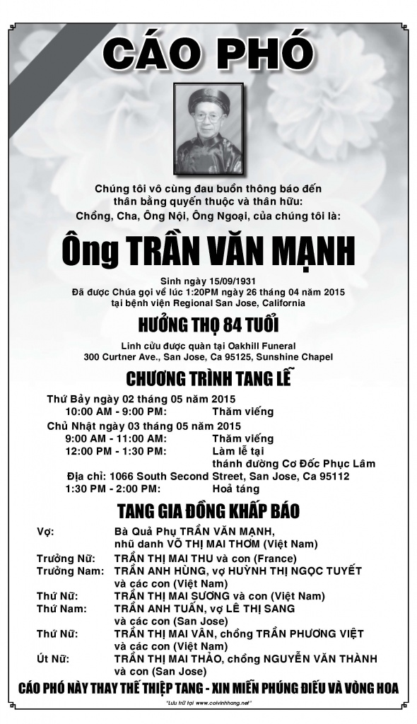 Cao Pho Ong Tran Van Manh