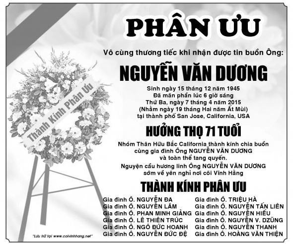 Phan Uu Ong Nguyen Van Duong (Dzung Nguyen)