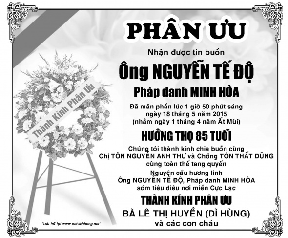 Phan Uu Ong Nguyen Te Do