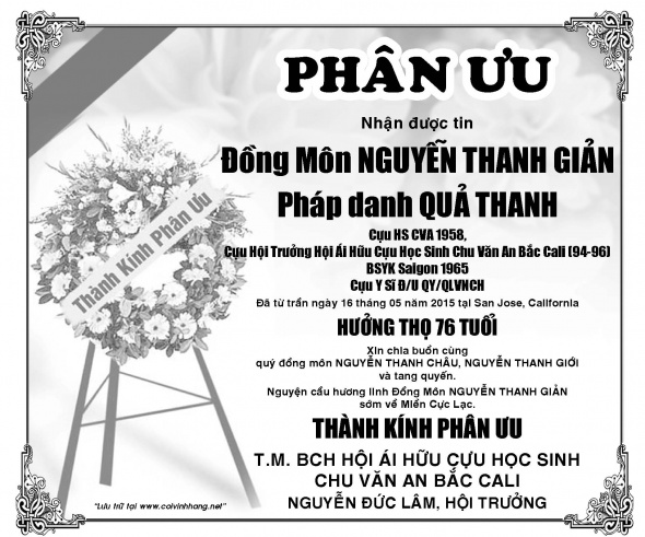 Phan Uu Ong Nguyen Thanh Gian (bac Lam