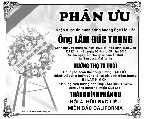 Phan uu  Ong Lam Duc Trong