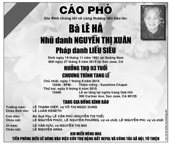 Cao Pho Ba Le Ha