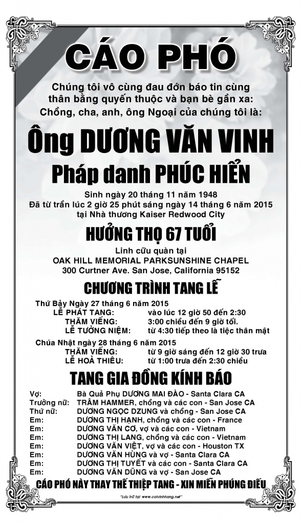 Cao pho Ong Duong Van Vinh