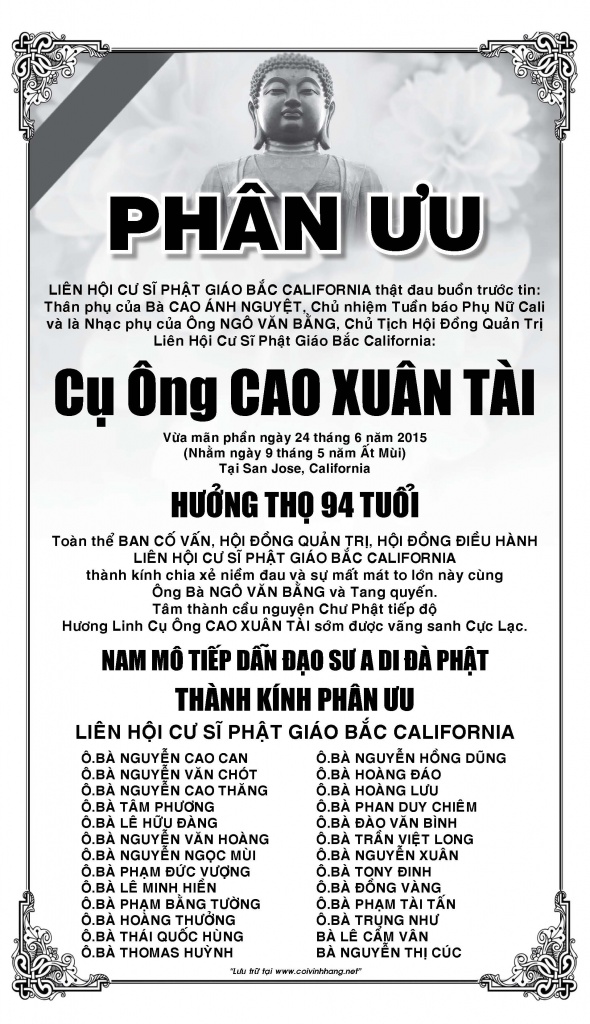 Phan Uu Cu ong Cao Xuan Tai (chu Can)