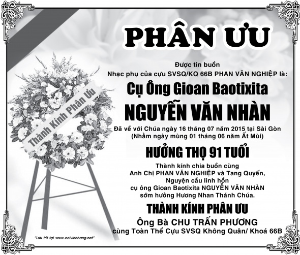 Phan uu Ong Nguyen Van Nhan