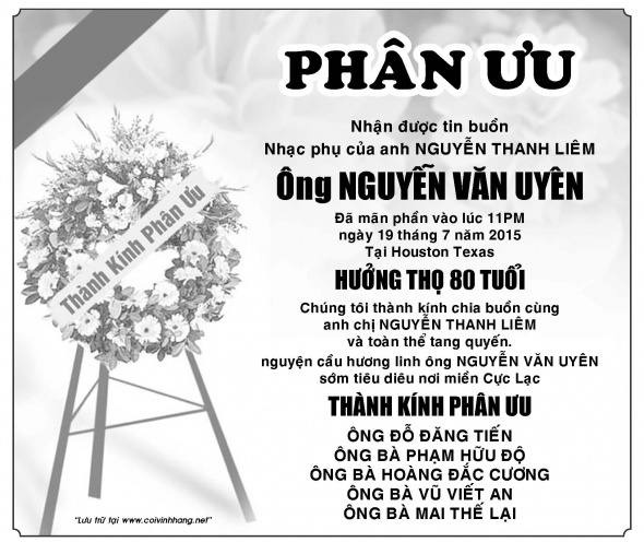 Phan uu Ong Nguyen Van Uyen