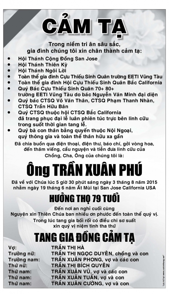 Cam Ta ong Tran Xuan Phu