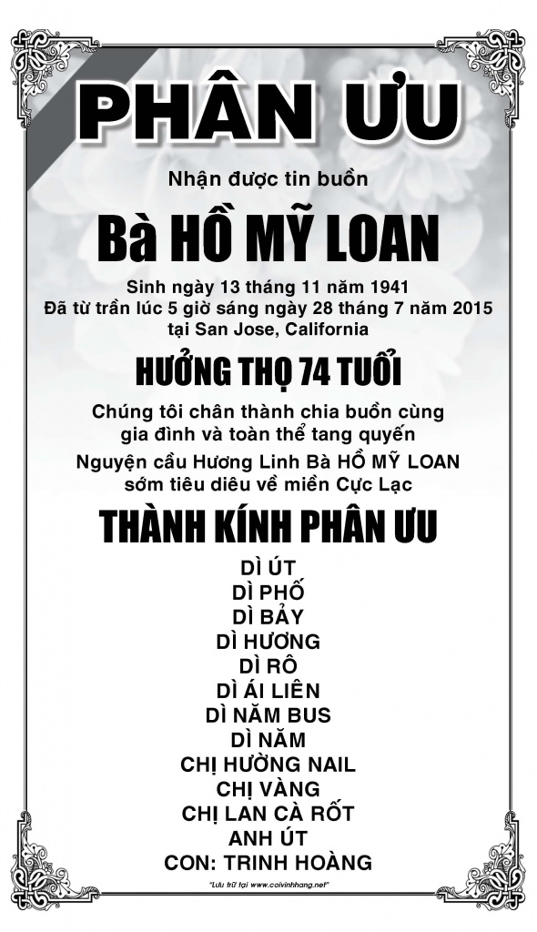 Phan uu Ba Ho My Loan