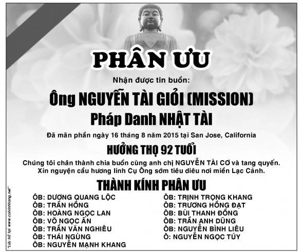 Phan uu Ong Nguyen Tai Gioi
