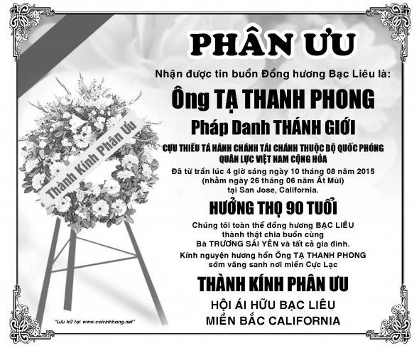Phan uu Ong Ta Thanh Phong