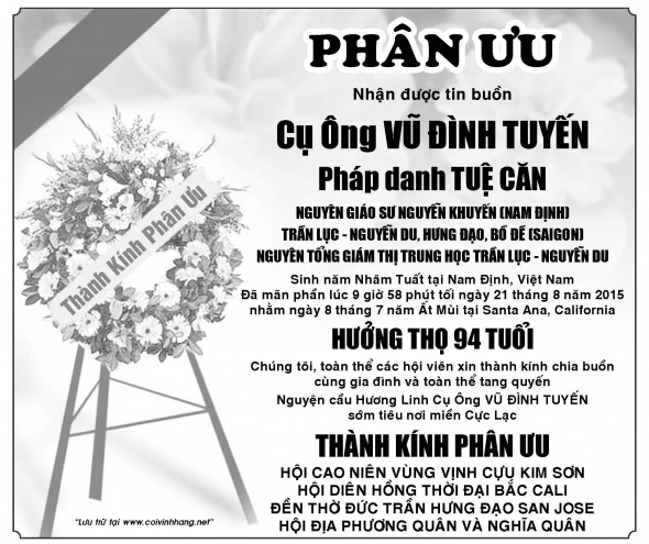 Phan uu Ong Vu Dinh Tuyen