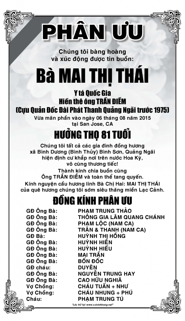 Phan uu ba Mai Thi Thai (081015)
