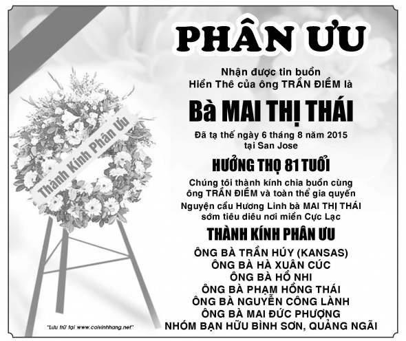 Phan uu ba Mai Thi Thai (Paul Mai)