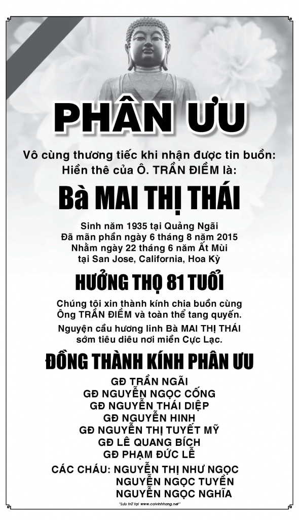 Phan uu ba Mai Thi Thai (chu Hinh)