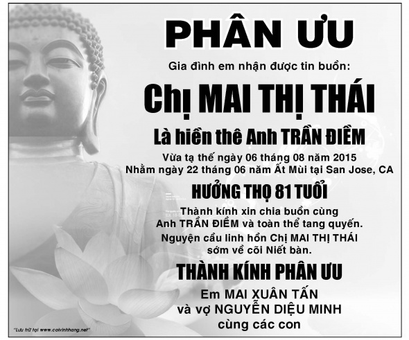 Phan uu chi Mai Thi Thai