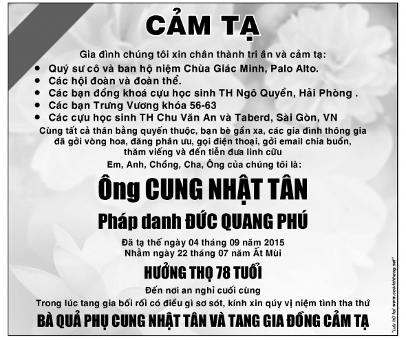Cam ta ong Cung Nhat Tan