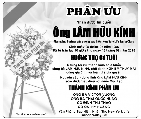 Phan uu Ong Lam Huu Kinh