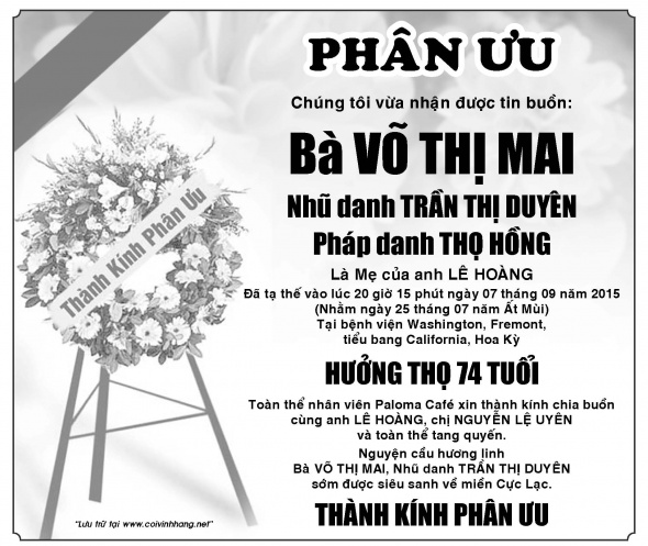 Phan uu ba Vo Thi Mai (paloma)