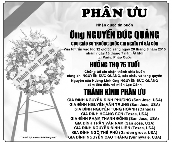 Phan uu ong Nguyen Duc Quang
