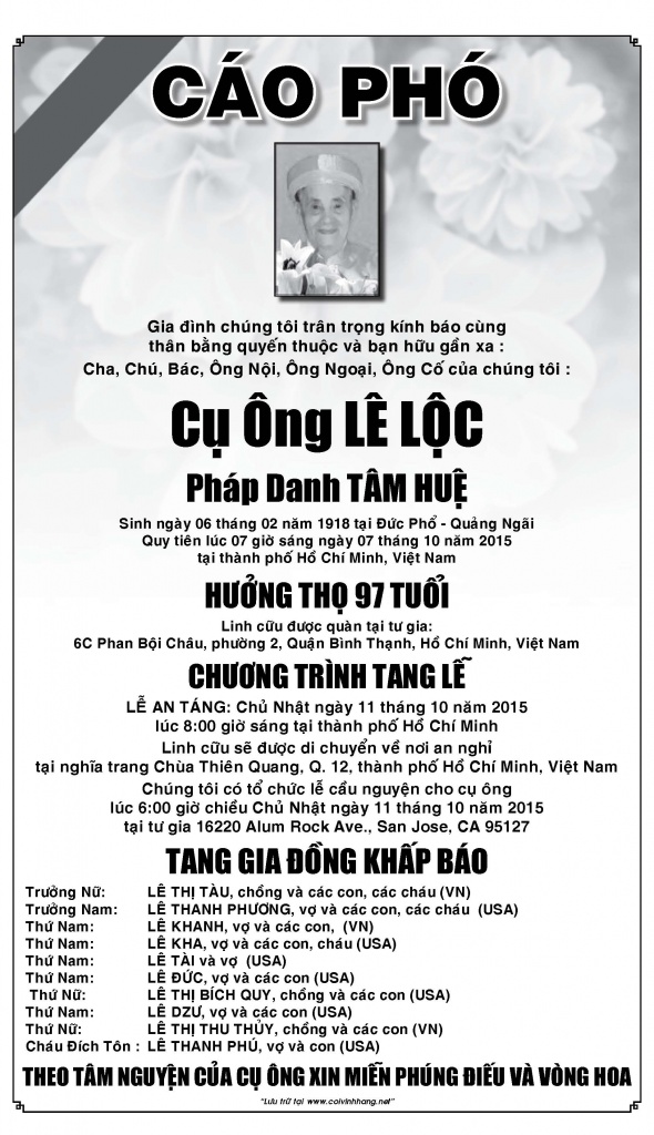 Cao Pho Ong Le Loc