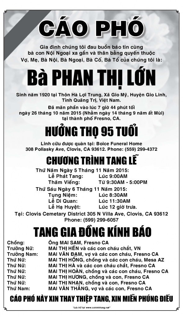Cao Pho ba Phan Thi Lon