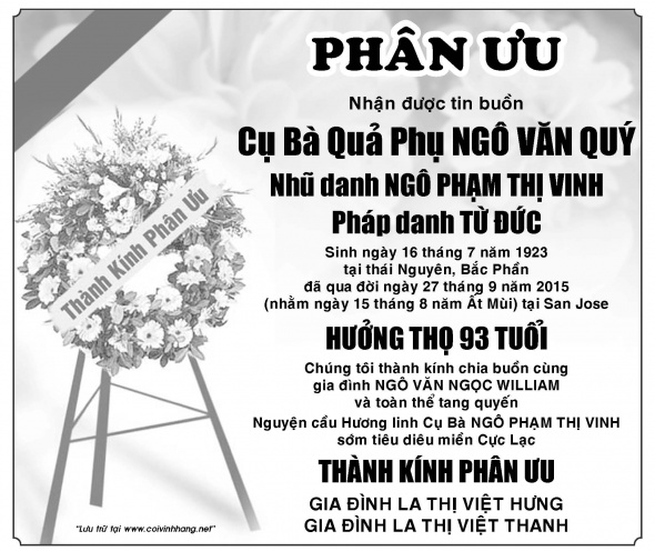 Phan uu Ba Ngo Van Quy