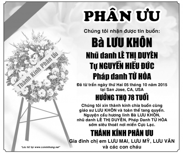 Phan uu ba Luu Khon (Brenda)