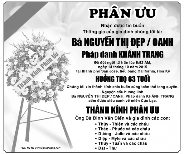 Phan uu ba Nguyen Thi Dep
