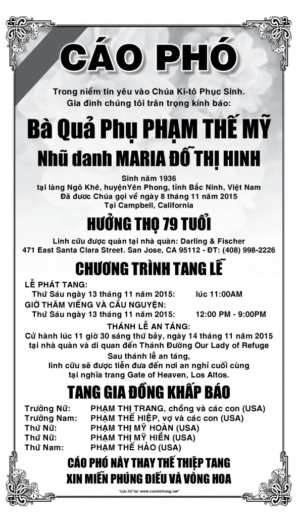 Cao Pho ba Pham The My