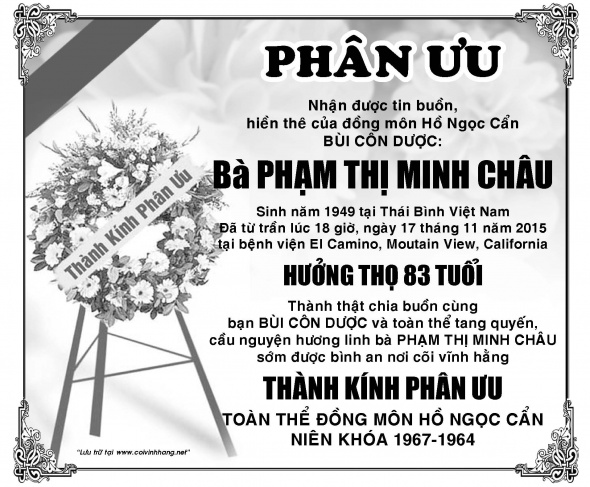 Phan Uu ba Pham Thi Minh Chau