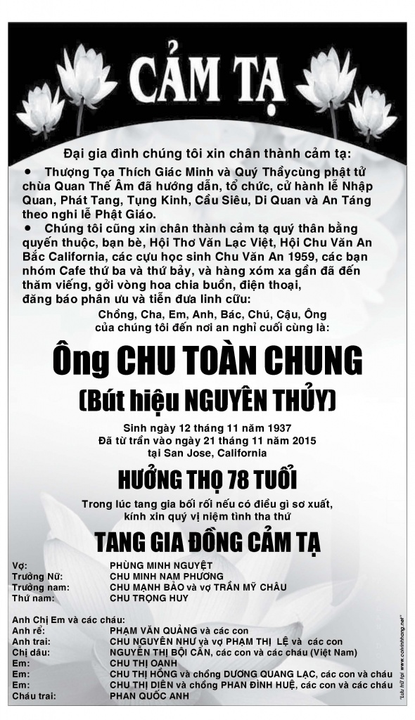 Cam Ta Ong Chu Toan Chung
