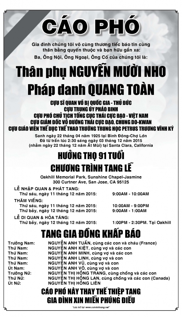 Cao Pho Ong Nguyen Muoi Nho