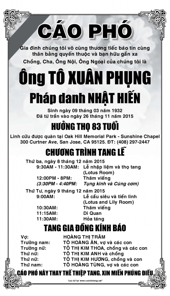 Cao Pho Ong To Xuan Phung