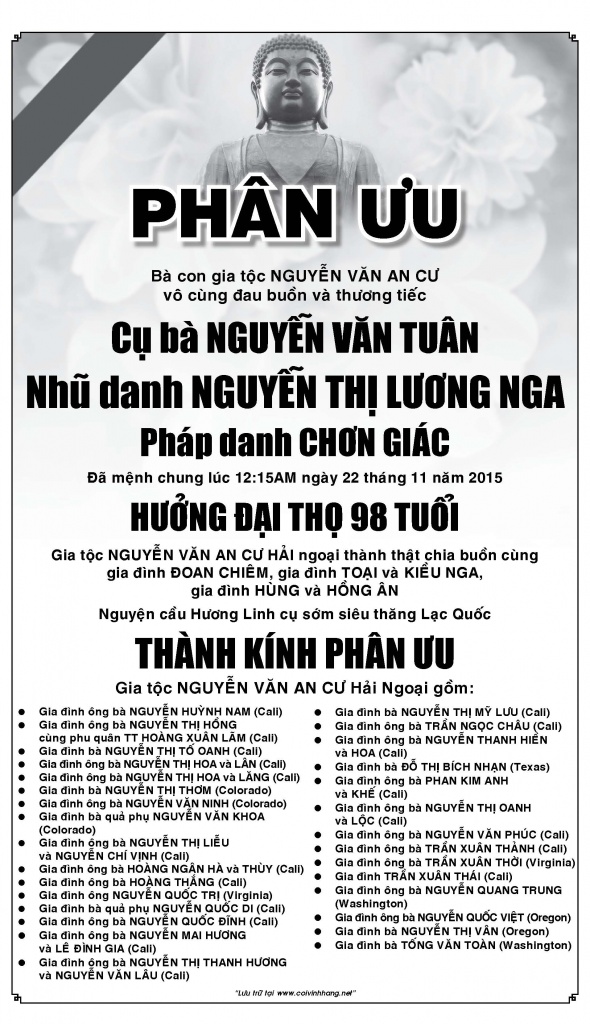 Phan Uu Ba Nguyen Thi Luong Nga (chu Hien)